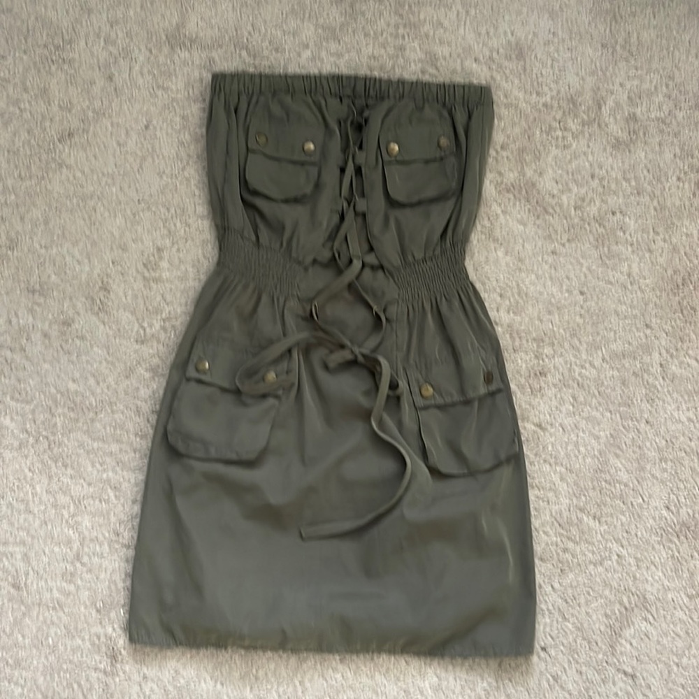 Mini dress olive green